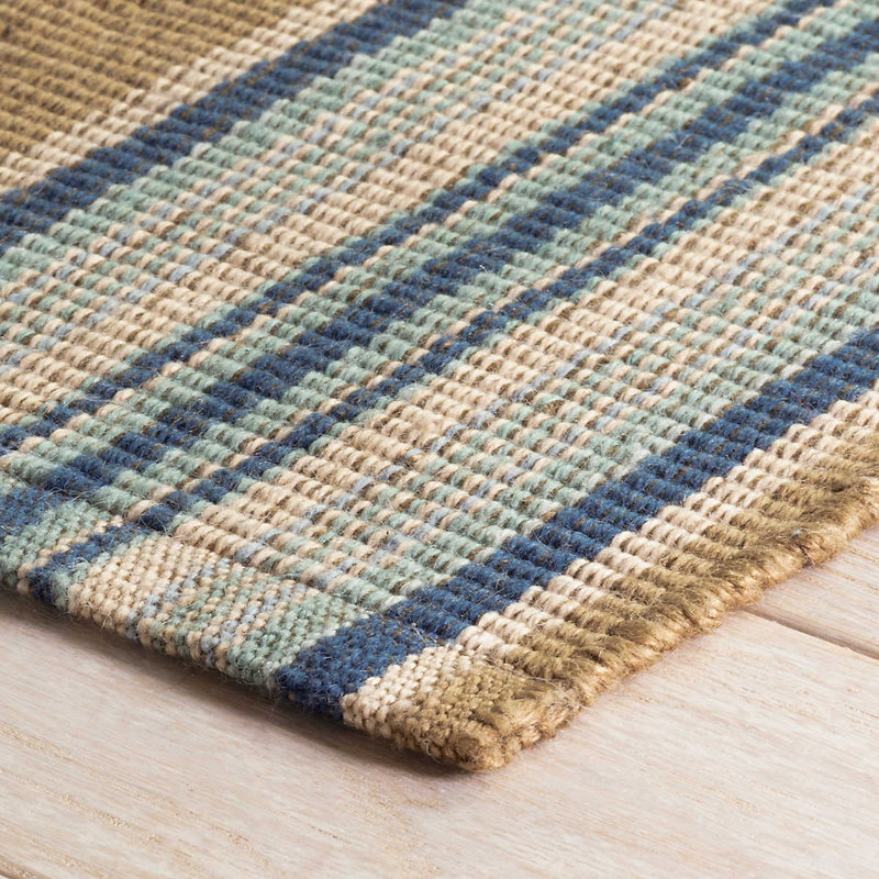 Dash and Albert Rugs Blue Heron Handmade Flatweave Aqua/Indigo/Deep